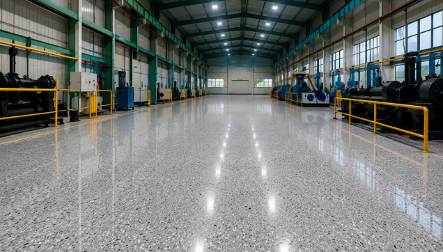 Sơn đá tự san ZTEC trên sàn nhà xưởng