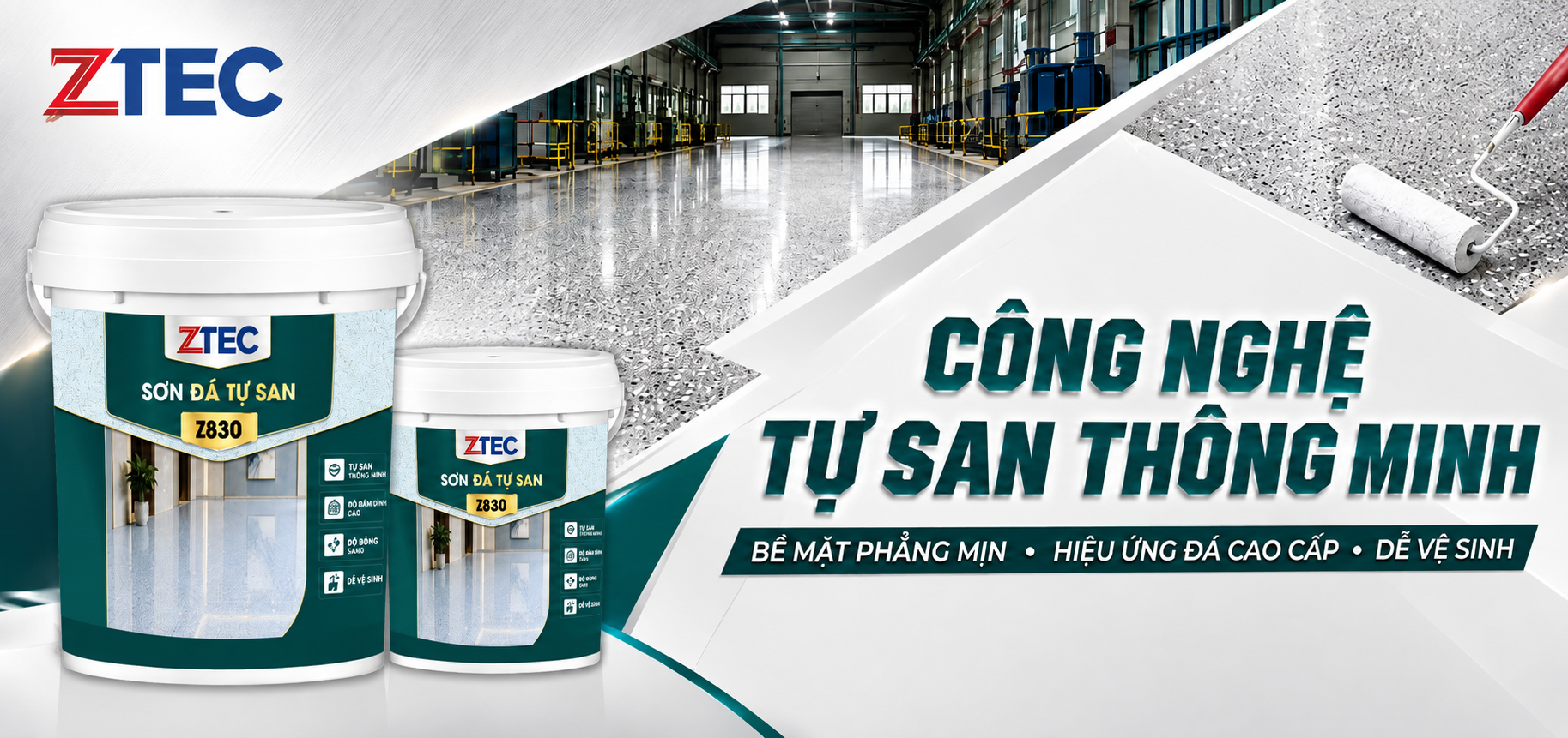 Sơn đá tự san ZTEC Z830 - Công nghệ tự san thông minh 2026